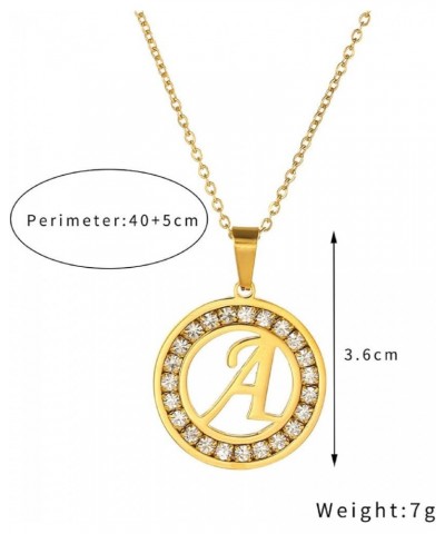 A-Z letter pendant necklace Attractive female initials chain necklace, inlaid crystal letter necklace P $6.25 Necklaces