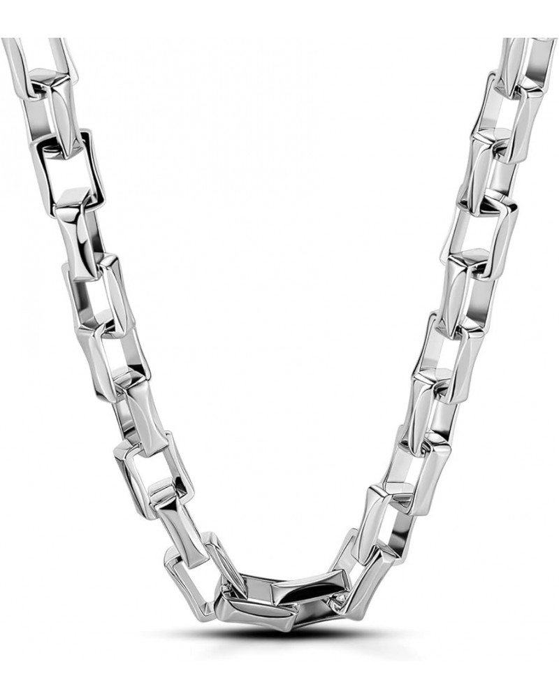 Men Solid 925 Sterling Silver Cable Rolo Link Chain Necklace Women 9MM &10MM-Curb Cuban Chain Thick Big Choker 18" 20" 22" 24...