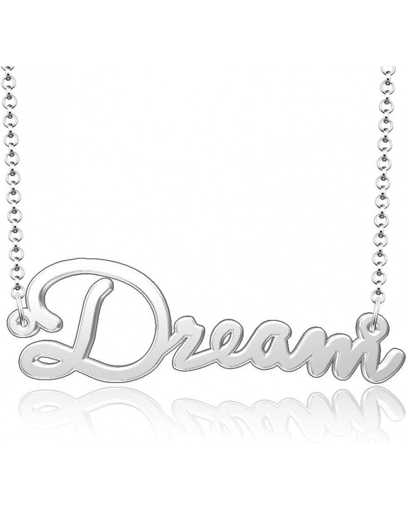 Personalized Stainless Steel Jewelry Inspirational Words Custom Name Necklace Dream $9.00 Necklaces