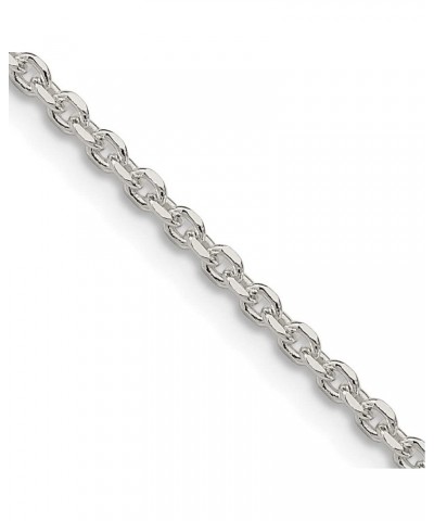 2mm Sterling Silver Solid Diamond Cut Cable Chain Necklace 24.0 Inches $30.79 Necklaces