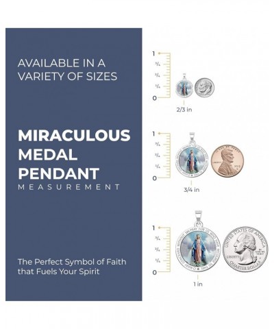 Miraculous Medal Necklace Catholic Virgin Mary Pendant Round Pendants for Women & Men Crafted in 10K/14K Yellow or White Gold...