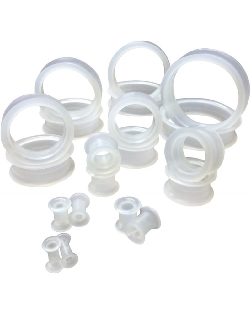 Pair of Clear Soft Silicone Ear Tunnels Plugs - up to Size 50mm! 11/16" (18mm) $9.30 Body Jewelry