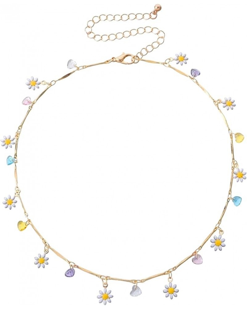 Daisy Necklace for Women White Daisy Flower Choker Necklace Summer Necklace Jewelry Daisy Choker $8.39 Necklaces