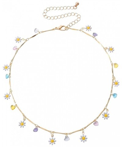 Daisy Necklace for Women White Daisy Flower Choker Necklace Summer Necklace Jewelry Daisy Choker $8.39 Necklaces