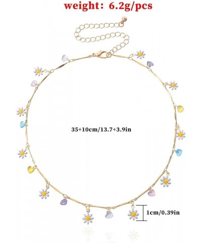 Daisy Necklace for Women White Daisy Flower Choker Necklace Summer Necklace Jewelry Daisy Choker $8.39 Necklaces