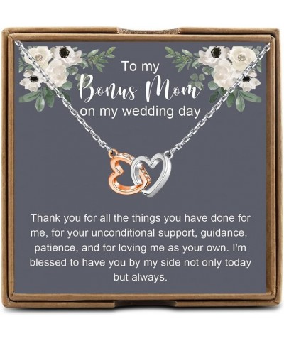 Step Mom Stepmother Gift, To My Bonus Mom On My Wedding Day Necklace, Bonus Mom Gifts from Daughters, Unbiological Mom Jewelr...