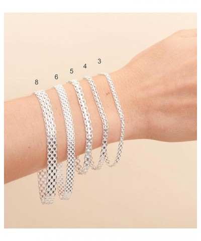 925 Sterling Silver Bismark Mesh Bracelet, Men's & Women's 4mm 7 inch $11.98 Bracelets