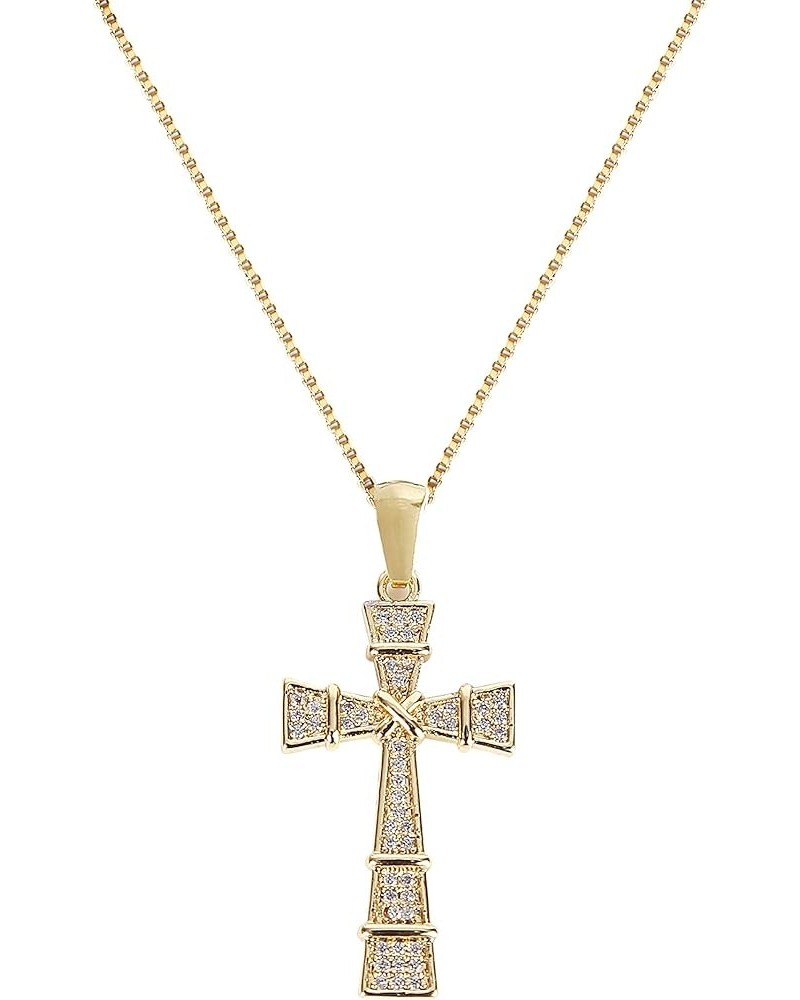 Cross Necklaces for Women Jewelry Necklaces for Teen Girls Women 16K Gold Plated Cross Pendant Choker Necklace Valentine's Da...