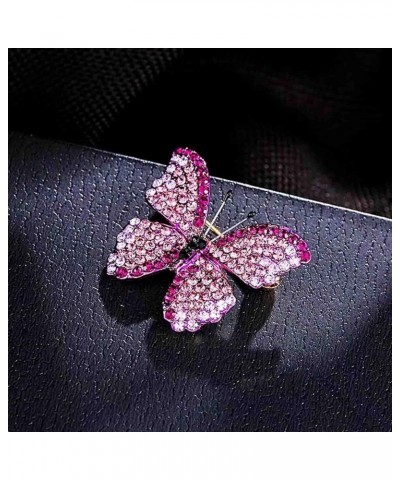 Fashion Enamel Rhinestone Pink Red Dragonfly Brooches Pins Cute Crystal Animal Insect Lapel Pin Brooch Costume Decorate Jewel...