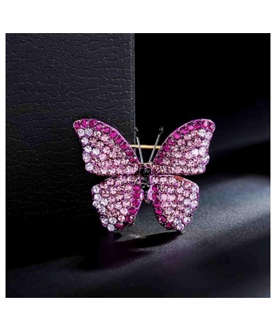 Fashion Enamel Rhinestone Pink Red Dragonfly Brooches Pins Cute Crystal Animal Insect Lapel Pin Brooch Costume Decorate Jewel...