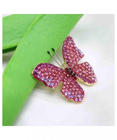 Fashion Enamel Rhinestone Pink Red Dragonfly Brooches Pins Cute Crystal Animal Insect Lapel Pin Brooch Costume Decorate Jewel...