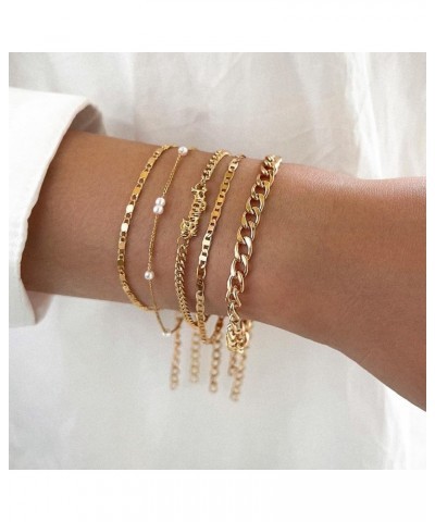 Gold Bangles for Women Bangles Indian Multiple Layered Stackable Open Cuff Wrap Bracelet Boho Gold Chunky Bracelets Punk Chai...