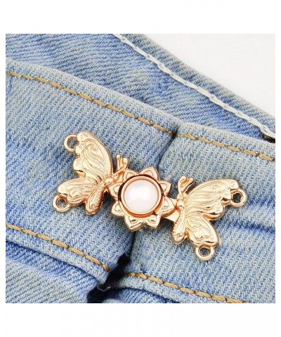 Retro Waist Adjustment Pins, Elegant Tightening Waistband Pin Brooches Anti-Exposure Brooches, Trendy Jeans Buckles Garment A...