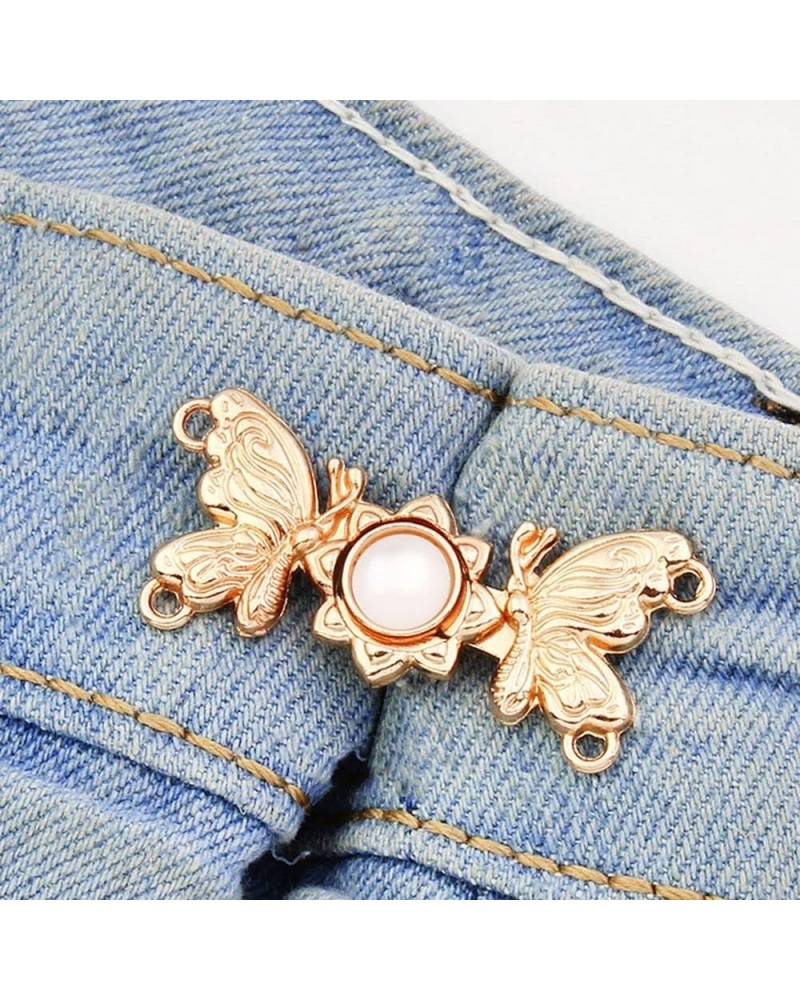 Retro Waist Adjustment Pins, Elegant Tightening Waistband Pin Brooches Anti-Exposure Brooches, Trendy Jeans Buckles Garment A...