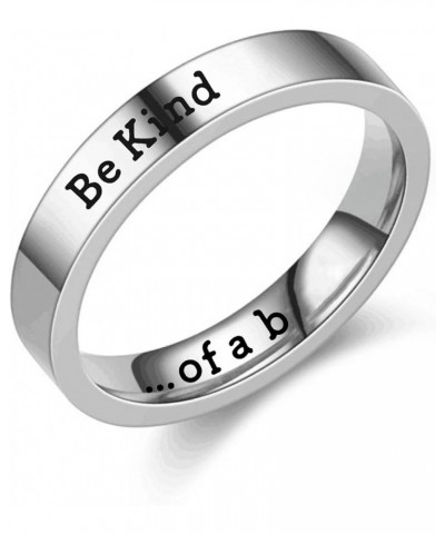 Be Kind of a B Ring for Women Be Kind Ring Stainless Steel Inspirational Ring Motivational Band Ring for Best Friend Friendsh...