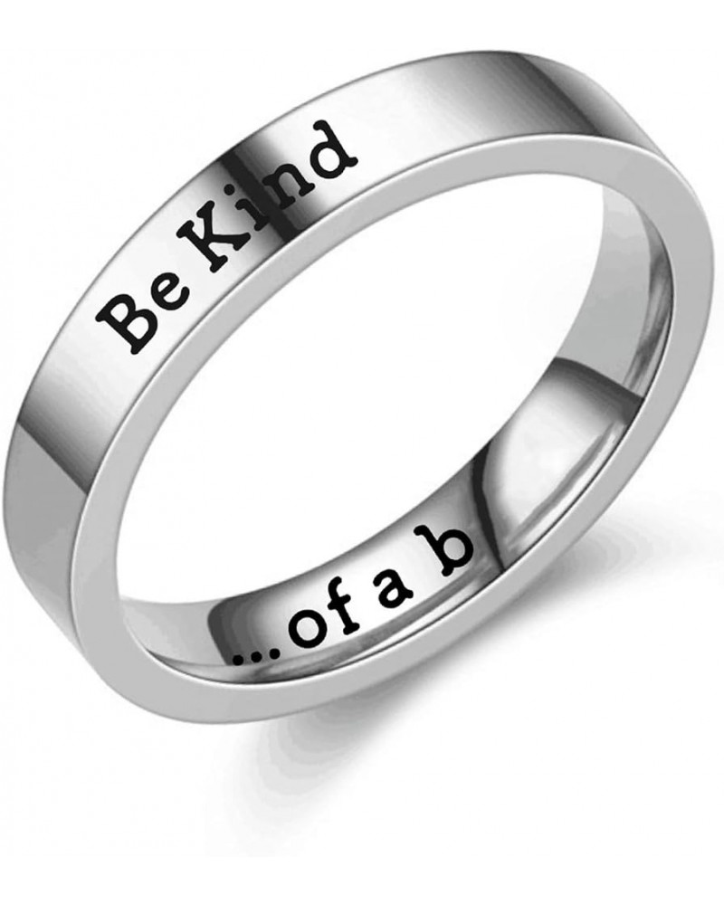 Be Kind of a B Ring for Women Be Kind Ring Stainless Steel Inspirational Ring Motivational Band Ring for Best Friend Friendsh...