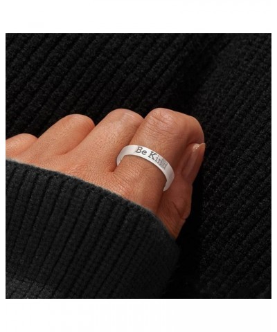 Be Kind of a B Ring for Women Be Kind Ring Stainless Steel Inspirational Ring Motivational Band Ring for Best Friend Friendsh...