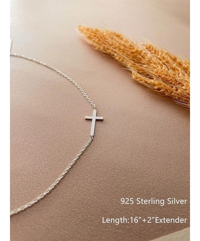 Cross Necklace for Women, Dainty Gold Silver Cross Necklaces for Women Simple Layered Small Cross Choker Necklace Thin Chain ...