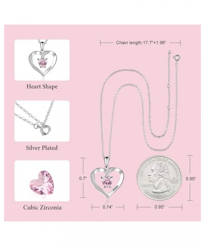 Personalized Names Heart Necklace with Simulated Birthstone Pendant Necklace for Women Mother Girls Style 1 $14.99 Necklaces