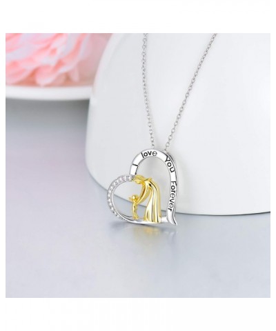 925 Sterling Silver Mother Daughter Necklace for Women Girls Mom Daughter Jewelry Gifts for Wife Daughter style-1 $14.49 Neck...