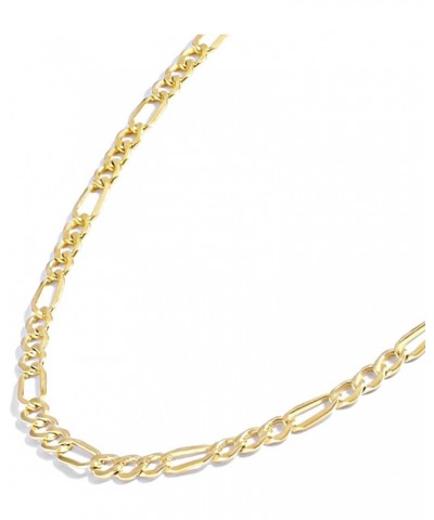 Gold Chain Necklace Collection - 14K Solid Yellow Gold Filled Figaro Chain Necklaces for Women and Men with Different Sizes (...