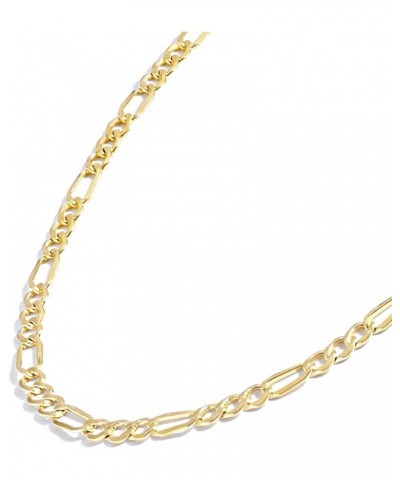 Gold Chain Necklace Collection - 14K Solid Yellow Gold Filled Figaro Chain Necklaces for Women and Men with Different Sizes (...