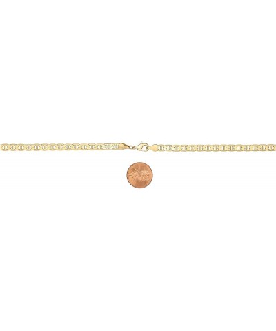 18K Gold Plated Mariner Chain Necklace for Women, Flat Marina Gold Necklace 20 Inches 6MM Gold $16.37 Necklaces