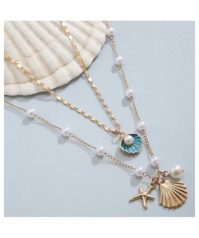 Seashell Necklace Puka Shell Necklace Men Sea Shell Necklace for Women Trendy Layered Shell Necklace Summer Beach Choker Neck...