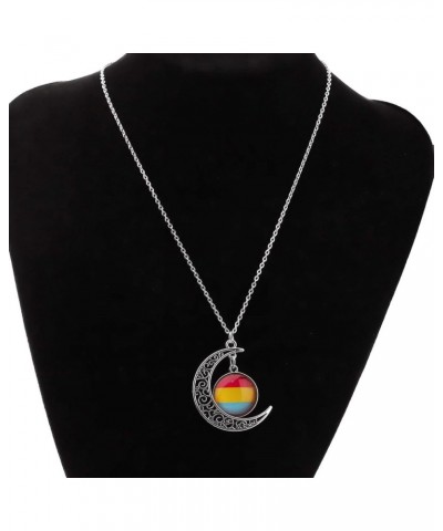 Gay & Lesbian Pride Gifts LGBTQ Crescent Moon Charm Pendant Necklace Rainbow Pride Jewelry for Transgender Pansexual Asexual ...