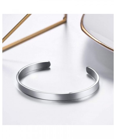 316L Stainless Steel Inspirational Bracelet for Men Women, Black/18K Real Gold Plated Cuff Bracelet, Friendship Jewelry, Fit ...