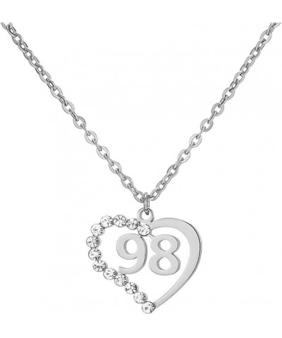 Stainless Steel Birth Year Number 10 to 99 Necklace Birthday Gift Anniversary Jewelry for Women 98 $13.03 Necklaces