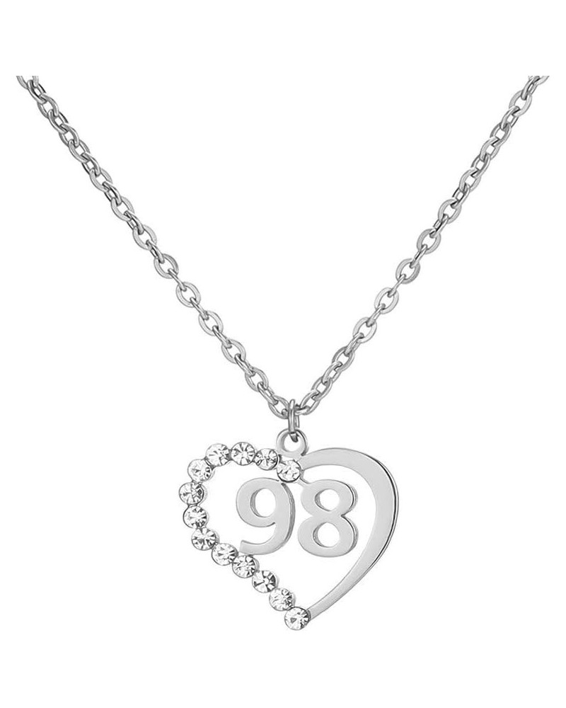 Stainless Steel Birth Year Number 10 to 99 Necklace Birthday Gift Anniversary Jewelry for Women 98 $13.03 Necklaces