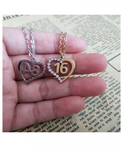 Stainless Steel Birth Year Number 10 to 99 Necklace Birthday Gift Anniversary Jewelry for Women 98 $13.03 Necklaces