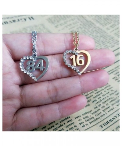 Stainless Steel Birth Year Number 10 to 99 Necklace Birthday Gift Anniversary Jewelry for Women 98 $13.03 Necklaces