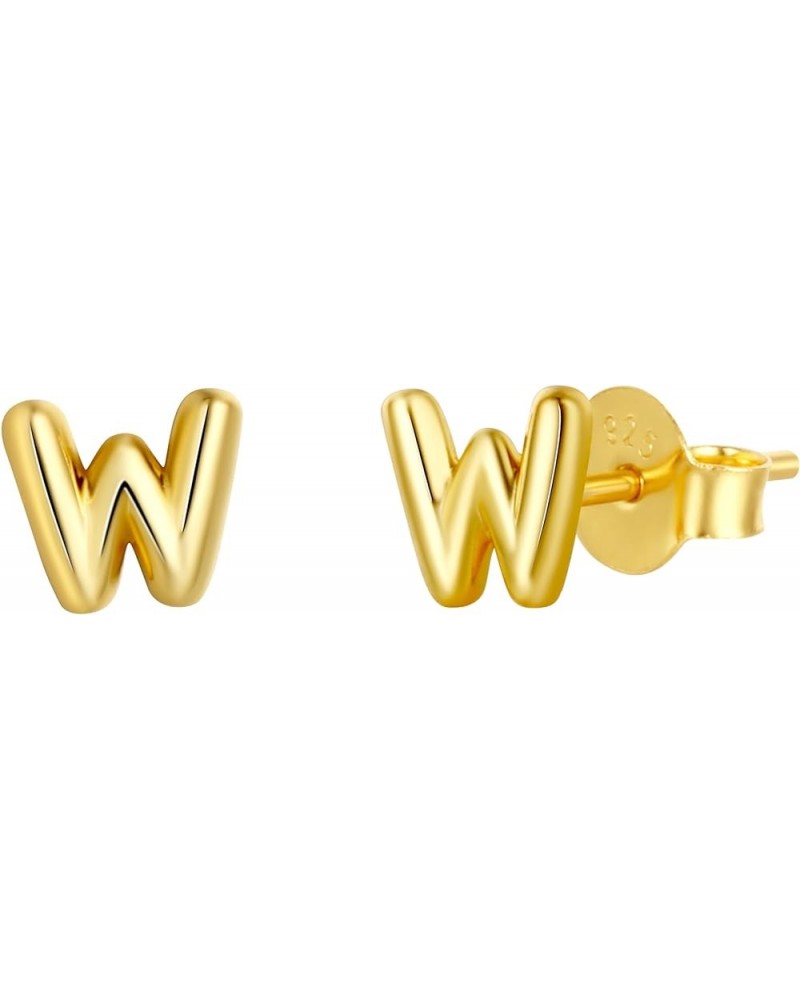 Bubble Balloon Initial 18k Gold Letter Stud Earrings for Women W $10.94 Earrings