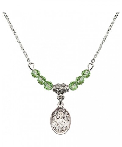 August Birth Month Bead Necklace with Catholic Patron Saint Petite Charm, 18 Inch Saints Peter and St Paul $33.24 Necklaces