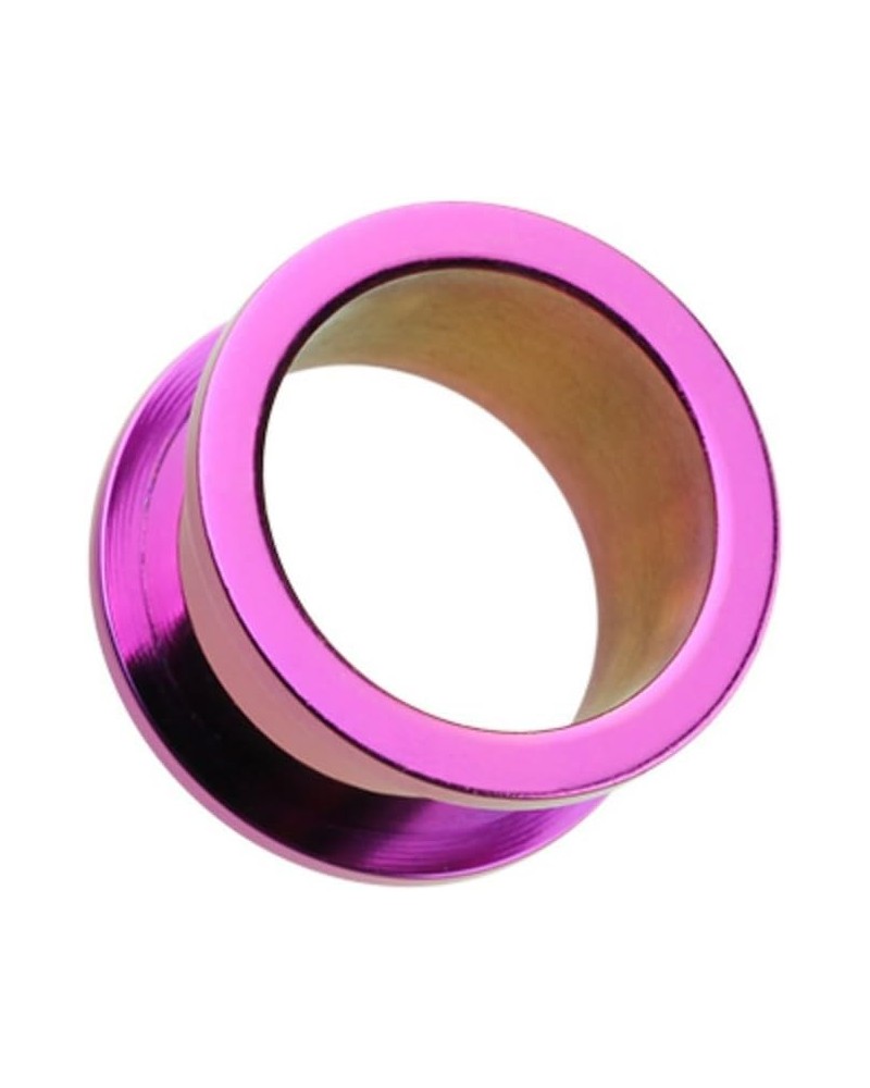 Colorline Steel Screw-Fit Ear Gauge Tunnel Plug 3/4" (19mm), Purple $11.21 Body Jewelry