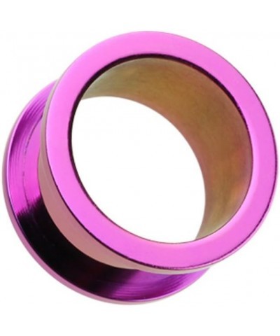 Colorline Steel Screw-Fit Ear Gauge Tunnel Plug 3/4" (19mm), Purple $11.21 Body Jewelry