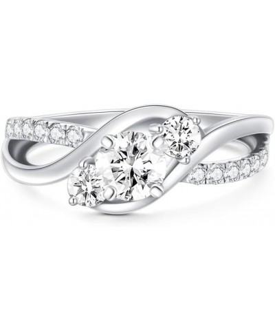 1 Carat (ctw) Moissanite Engagement Rings For Women 10K/14K/18K White Gold Rings Moissanite Rings 18K $239.36 Rings