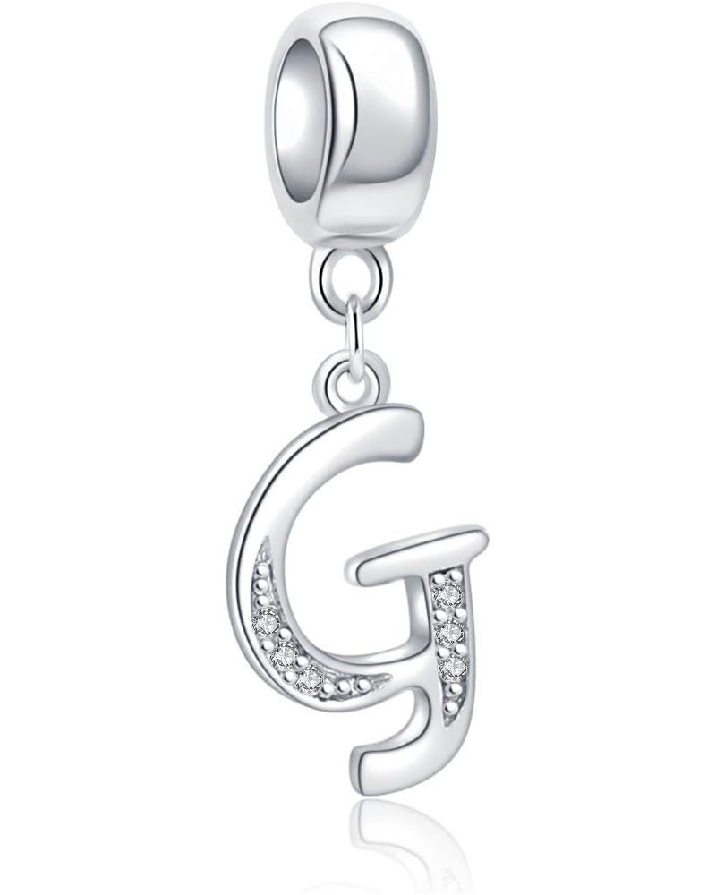 925 Sterling Silver Letter Beads Initial A-z Dangle Alphabet Crystal Charm Fits European Bracelet Gift for Mother G $10.43 Br...