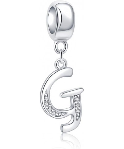 925 Sterling Silver Letter Beads Initial A-z Dangle Alphabet Crystal Charm Fits European Bracelet Gift for Mother G $10.43 Br...