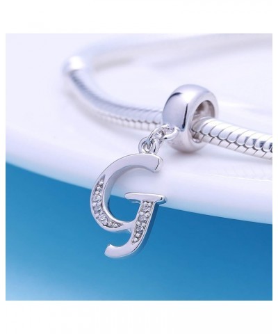 925 Sterling Silver Letter Beads Initial A-z Dangle Alphabet Crystal Charm Fits European Bracelet Gift for Mother G $10.43 Br...