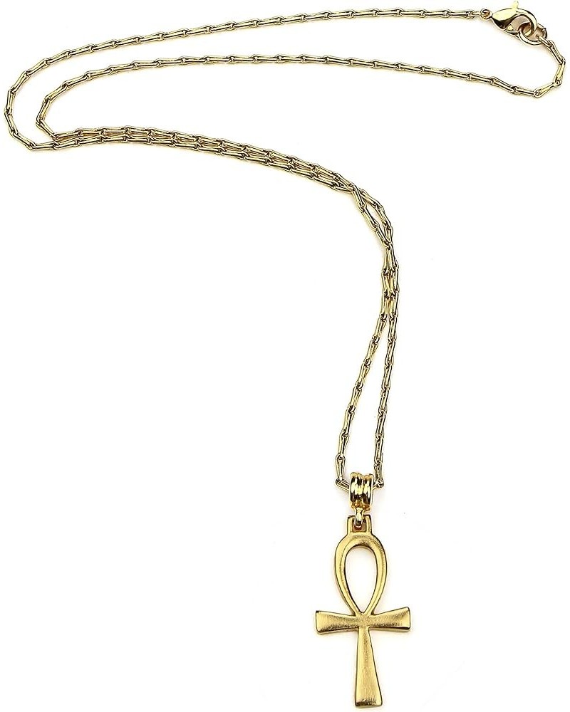 Christian Cross with Crystals Pendant 24k Gold Plated Necklace Made in New York Crystal with Pearl $21.01 Necklaces