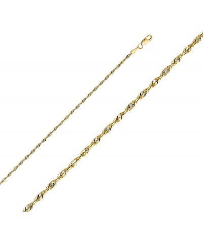 14K Solid Gold Rope Chains (Select Options) 18 Inches Yellow Gold $93.39 Necklaces