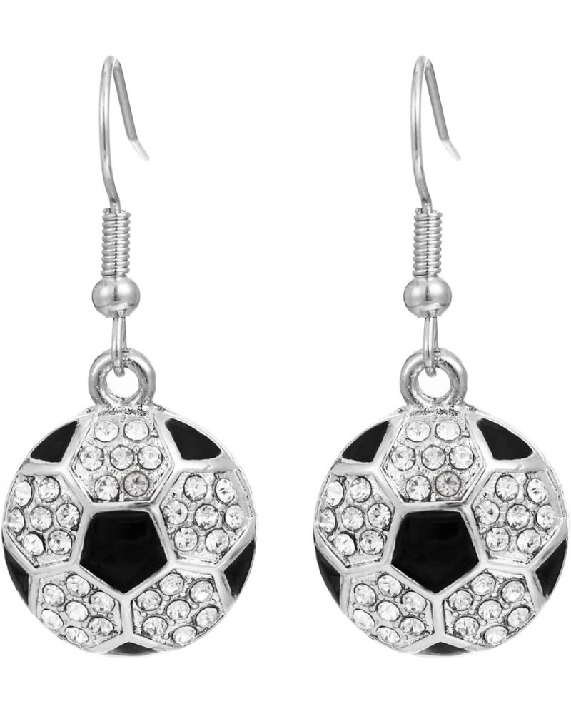 Football Earrings, Basketball Earrings Soccer Volleyball Baseball Earrings for Women Sports Jewelry Soccer Dangle $7.19 Earrings