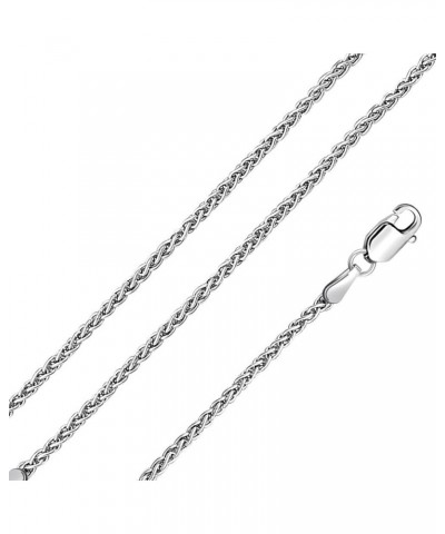 1.5mm, 2mm, 2.5mm, 3mm Sterling Silver Spiga Wheat Rope Chain Necklace 3.0mm-18 $19.32 Necklaces