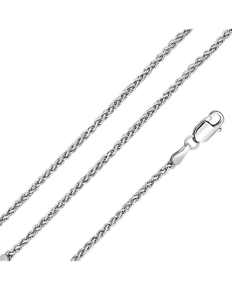 1.5mm, 2mm, 2.5mm, 3mm Sterling Silver Spiga Wheat Rope Chain Necklace 3.0mm-18 $19.32 Necklaces