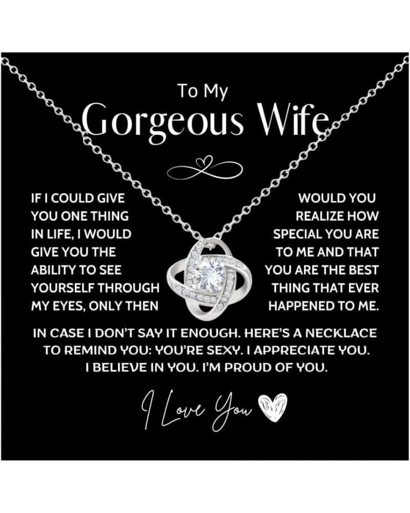 To My Wife Necklace from Husband, Gifts For Wife Romantic, Wife Birthday Gift Ideas, Necklace For Wife From Husband With Mess...