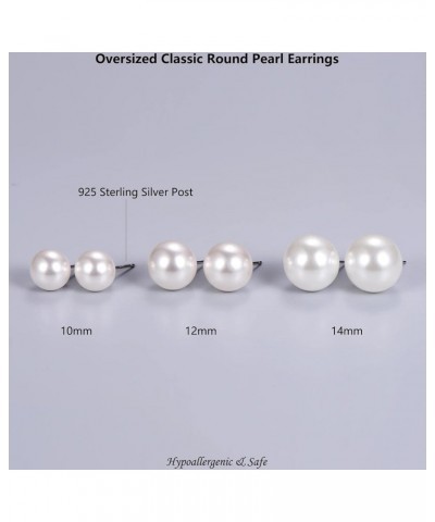 3 Pairs AAA+ Handpicked Freshwater Cultured Pearl Stud Earrings In Sterling Silver, White/Pink/Light-Purple Pearl Stud Earrin...