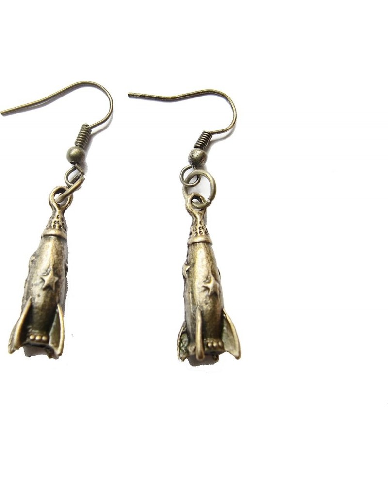 Rocket earrings,Gun earrings,Bomb earrings, hand Grenade Bullet Car Pistol Earrings 7 Rocket 2.4x0.9x0.9cm $6.36 Earrings